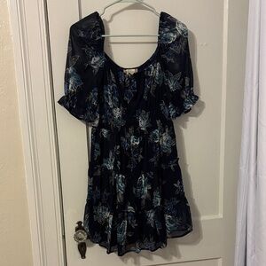 Altar'd State Navy and Blue Floral Dress